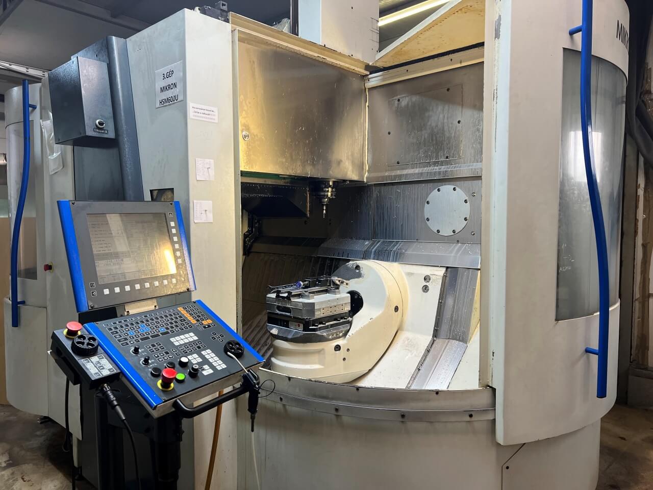 Mikron HSM 600 U 5 tengelyes CNC megmunkáló központ